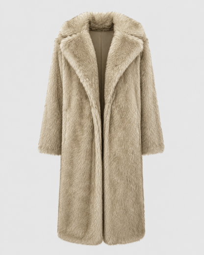 Dames longline jas | Open Voorpand & Brede Lapelkraag