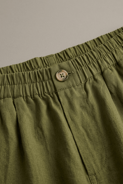 Dames Korte Broek met Elastische Taille en Wijde Pasvorm | Knielengte