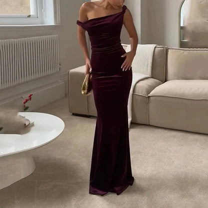 Avondjurk | Off-Shoulder Maxi met Nauwsluitende Pasvorm