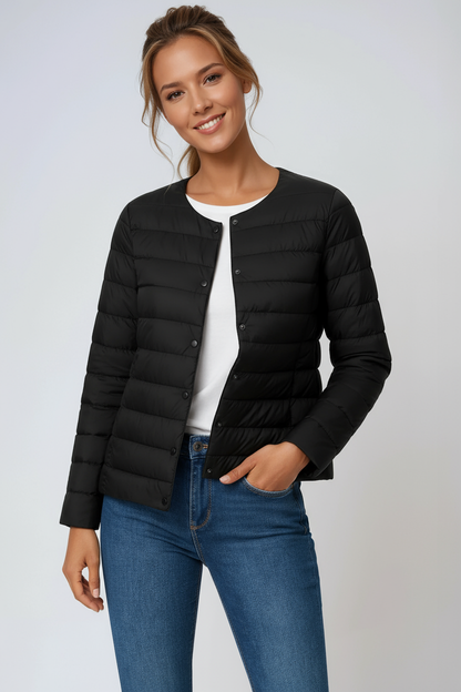 Evie Tussenjas Dames | Gewatteerd & Knoopsluiting