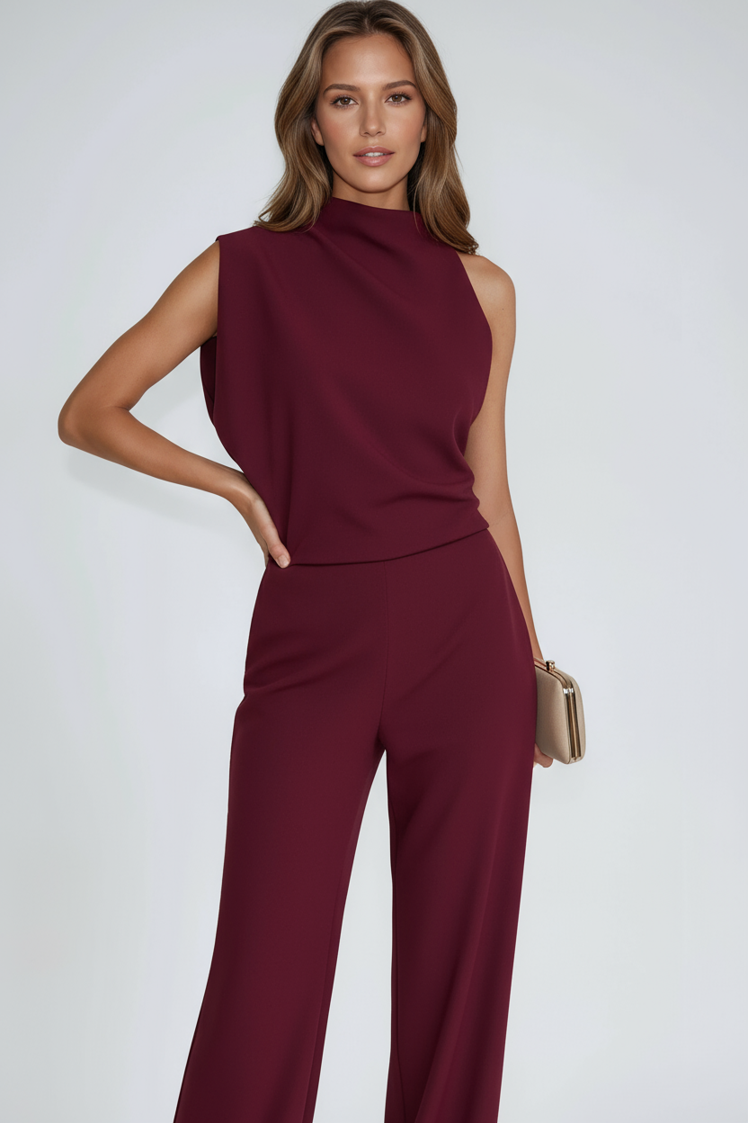 Monica Dames Jumpsuit | Mouwloos & Wijde Pijpen