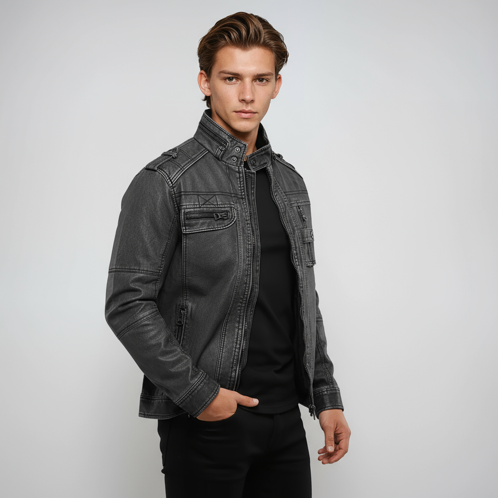 Spijkerjas Heren | Kort Model & Ritssluiting