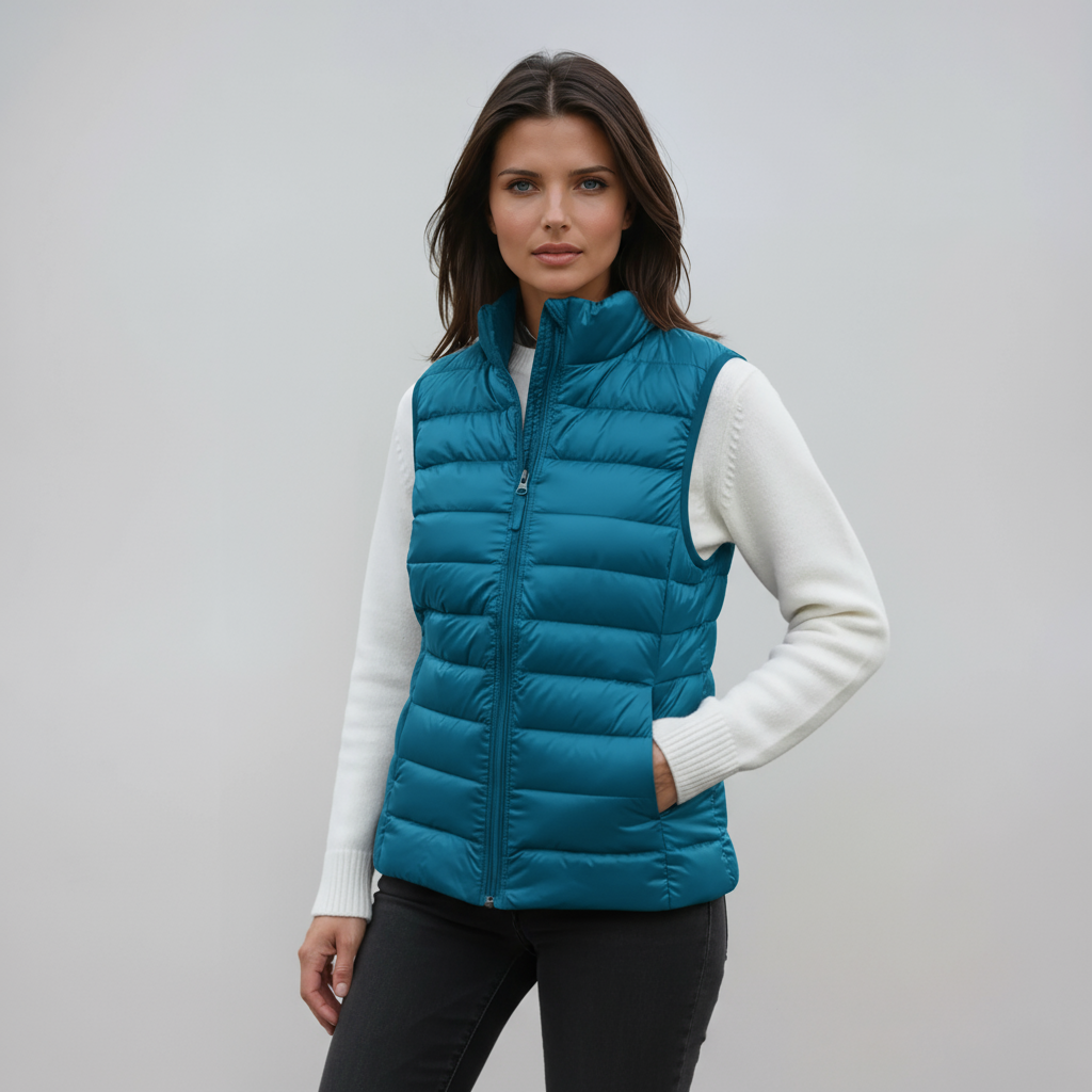 Ivy Dames Bodywarmer | Gewatteerd & Hoge Kraag