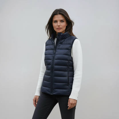 Ivy Dames Bodywarmer | Gewatteerd & Hoge Kraag