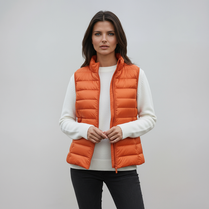 Ivy Dames Bodywarmer | Gewatteerd & Hoge Kraag