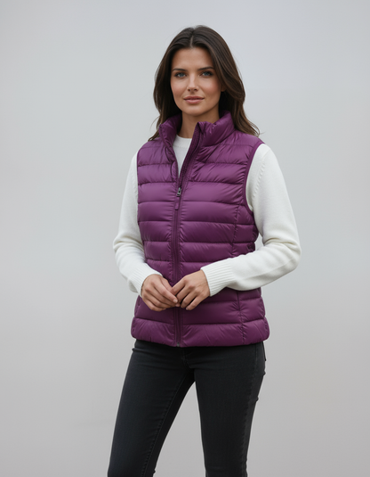 Ivy Dames Bodywarmer | Gewatteerd & Hoge Kraag