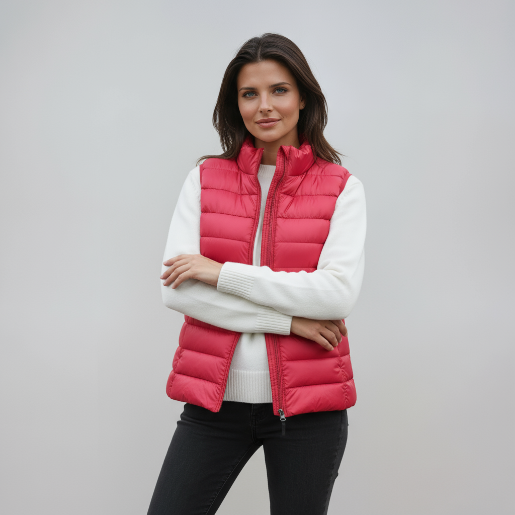 Ivy Dames Bodywarmer | Gewatteerd & Hoge Kraag