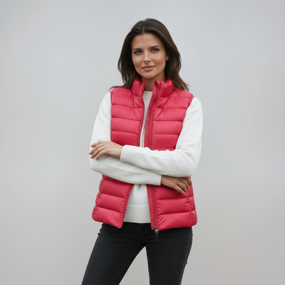 Ivy Dames Bodywarmer | Gewatteerd & Hoge Kraag