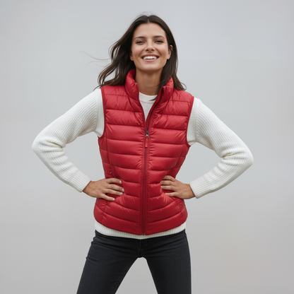 Ivy Dames Bodywarmer | Gewatteerd & Hoge Kraag
