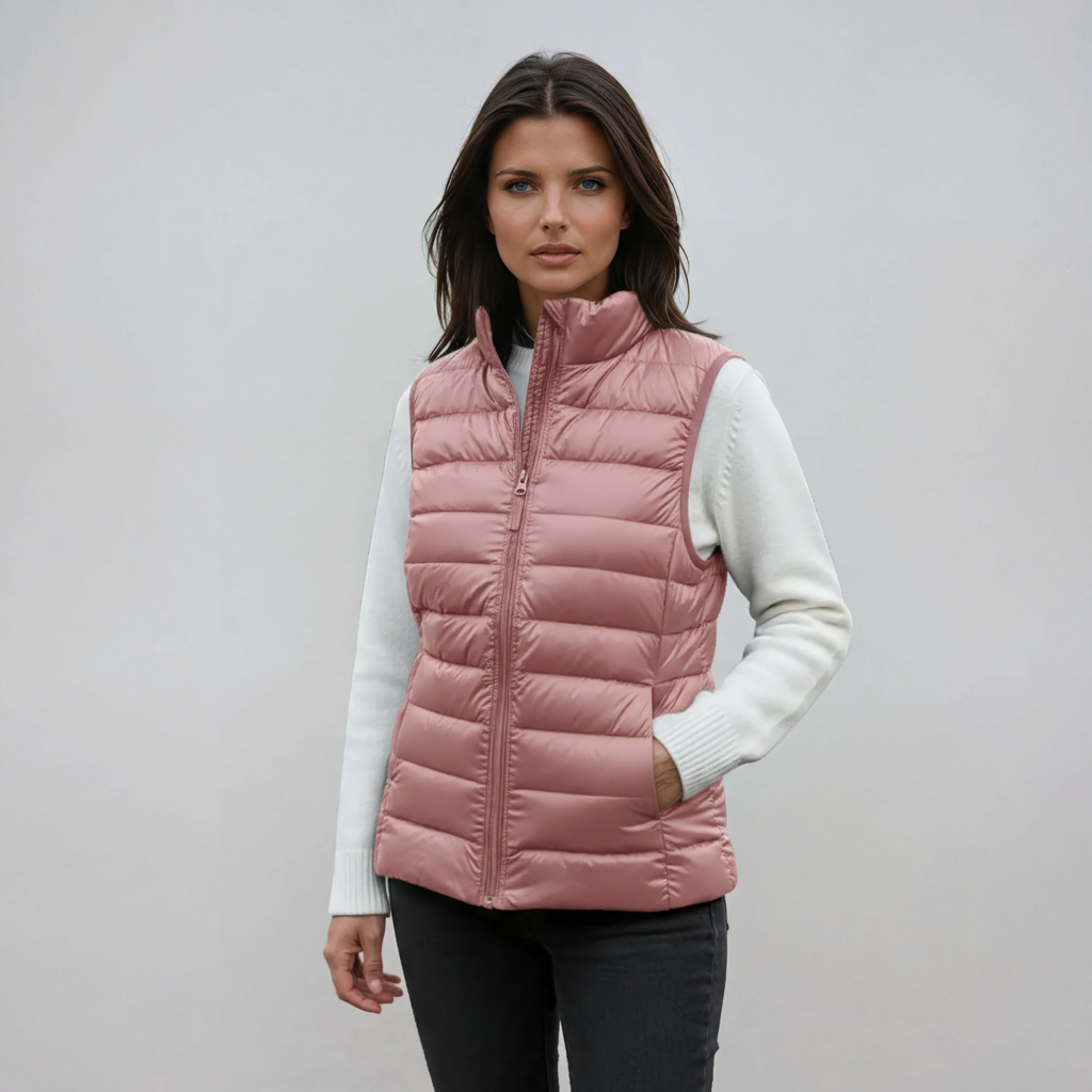Ivy Dames Bodywarmer | Gewatteerd & Hoge Kraag