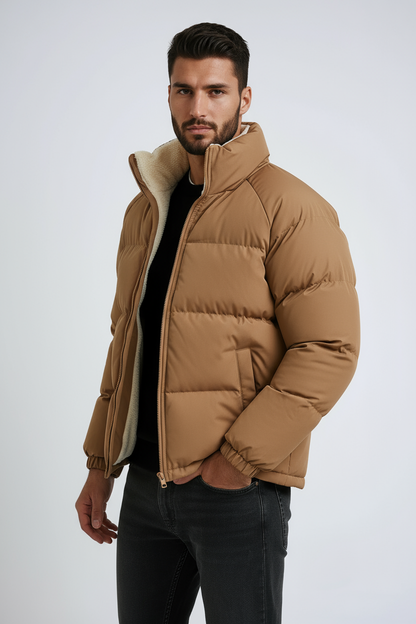 Winterjas Heren | Gewatteerd met Fleecevoering