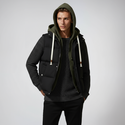 Liam | Heren Puffer Bodywarmer & Capuchon