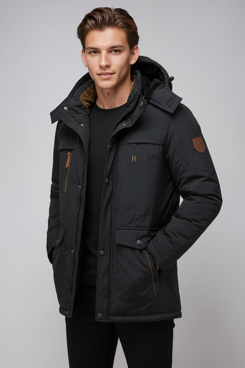 Heren Jas | Winter Parka met Capuchon & Meerdere Zakken