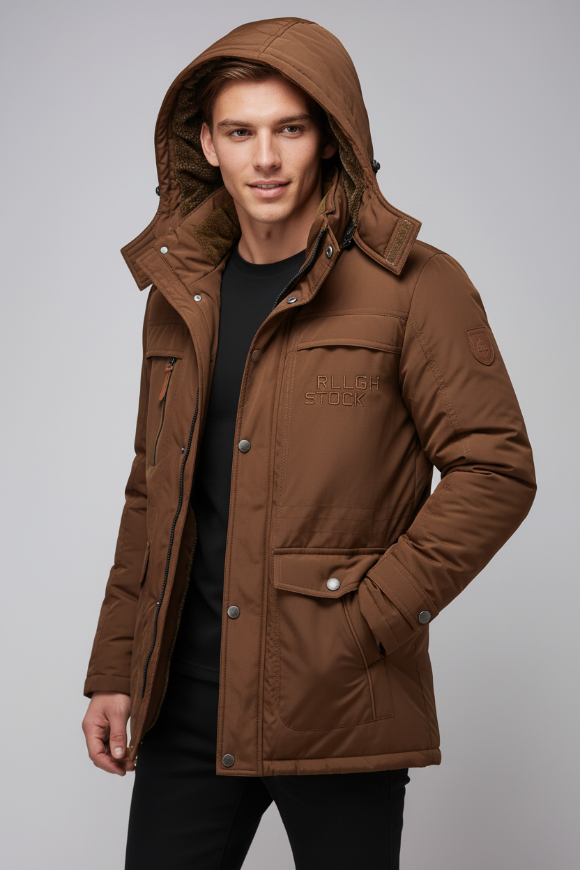 Heren Jas | Winter Parka met Capuchon & Meerdere Zakken