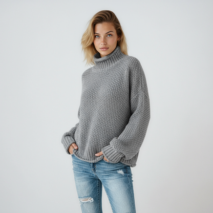 Evy Dames Trui Lange Mouw | Gebreid Met Col
