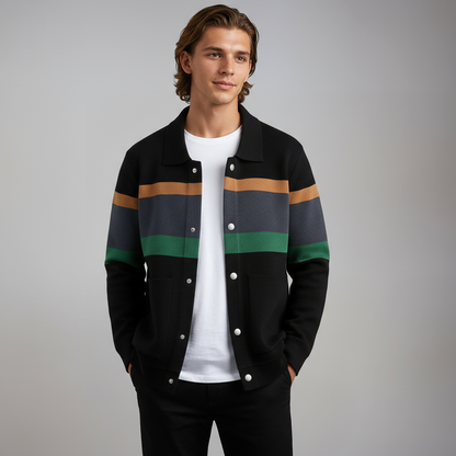 Heren Vest | Gekleurde Strepen & Knoopsluiting