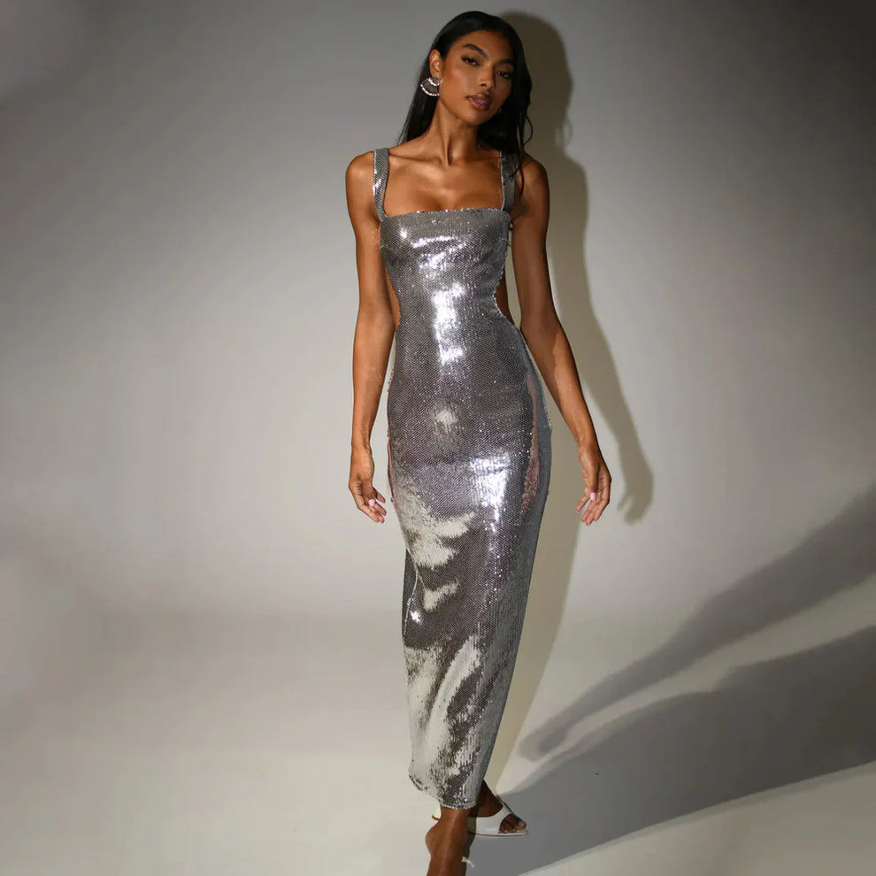 Isabel | Sprankelende maxi-jurk