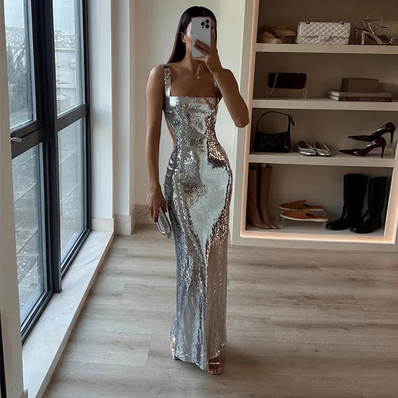 Isabel | Sprankelende maxi-jurk