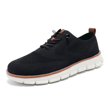Knitted Casual Sneakers For Men | Lace-Up