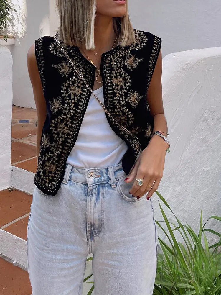 Livaine | Uniek Geborduurd Vest - Tijdloze Luxe