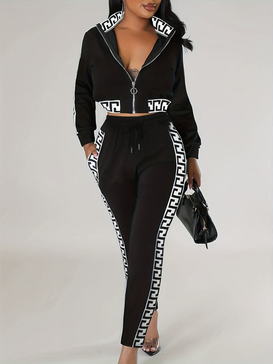 Soraya - Sportieve tweedelige set met statement details