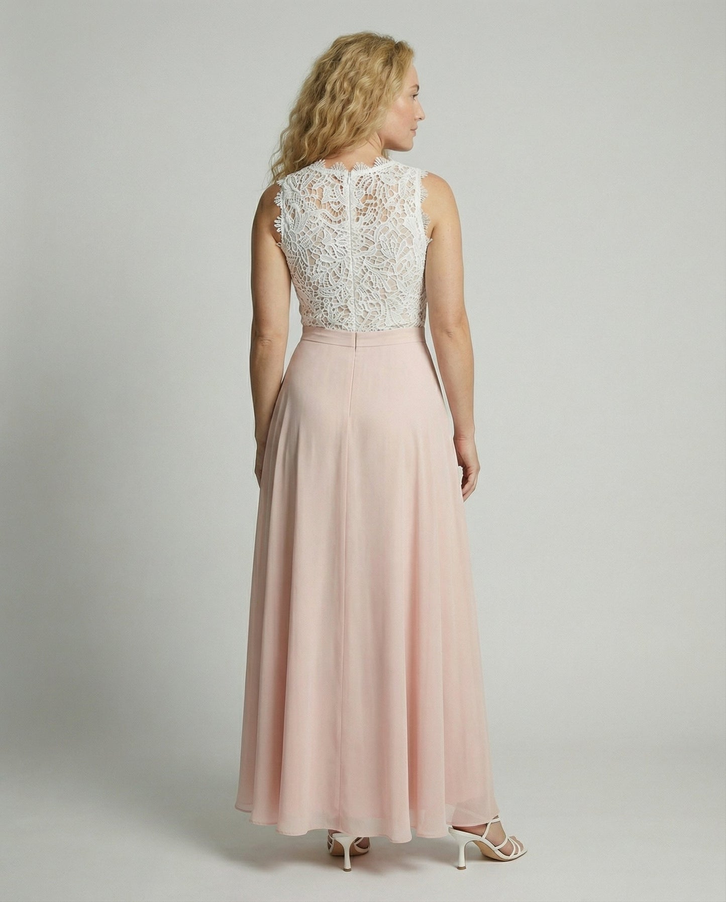 Kleid Hochzeitsgast Damen Maxi | Spitzenoberteil & Voluminöser Rock