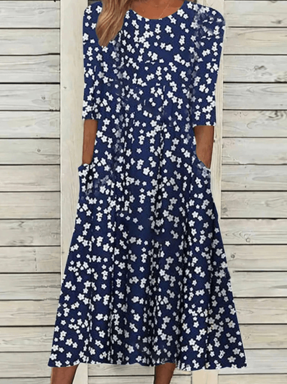 Bohemian Bloemenjurk met Midi-lengte