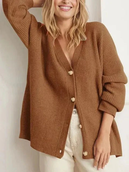 Cashmere V-hals cardigan