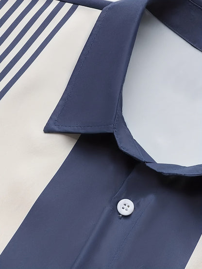 Retro overhemd met korte mouwen en geometrisch design