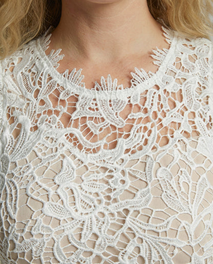 Kleid Hochzeitsgast Damen Maxi | Spitzenoberteil & Voluminöser Rock