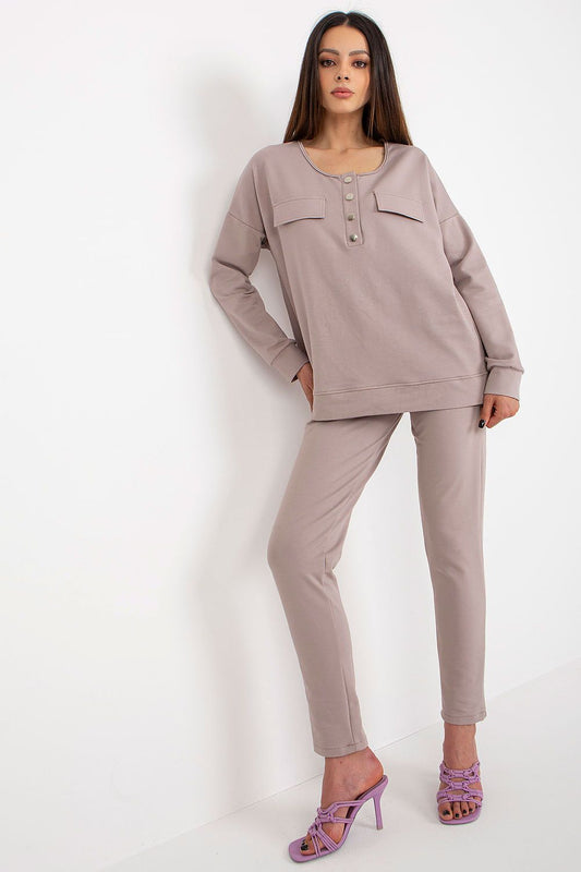 Lounge Co-Ord Set met Sweater en Slim Fit Broek