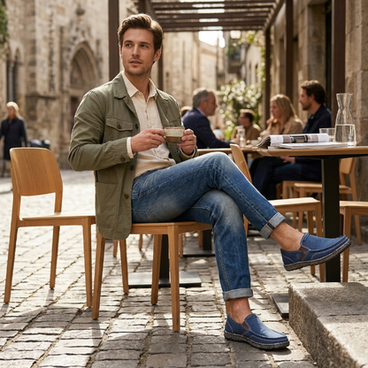 Heren Loafers met Slip-On Pasvorm en Espadrille Zool | Casual Instappers