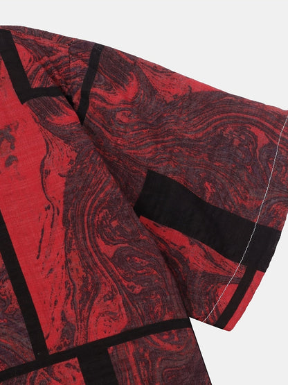 Zomers katoenen overhemd met abstract patroon
