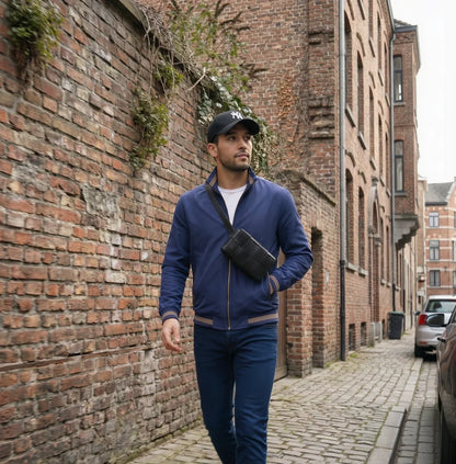 Slim Fit Tussenjas Heren | Geribde Boorden en Taille