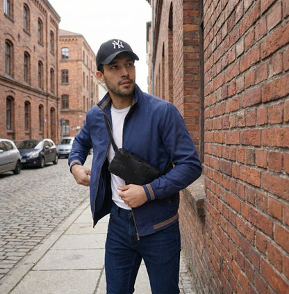 Slim Fit Tussenjas Heren | Geribde Boorden en Taille