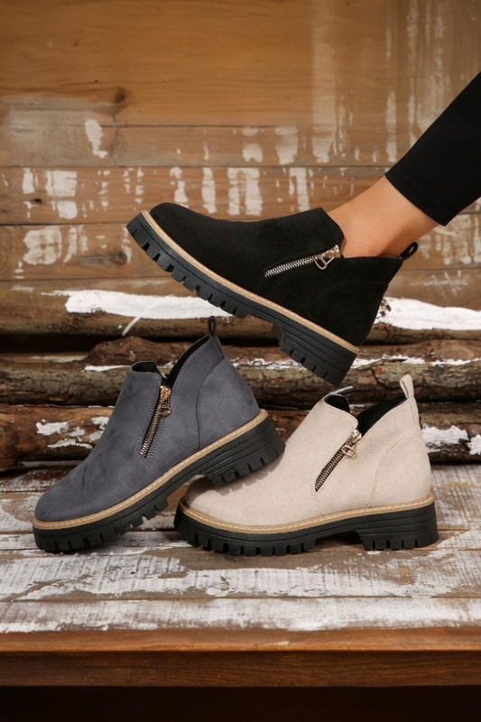 Enkellaarsjes Dames | Slipvaste Zool & Ritssluiting