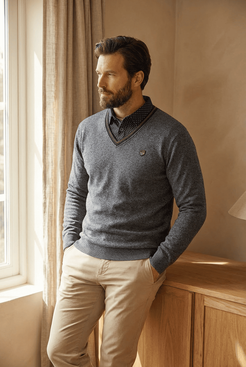 Trui Heren | Gebreid & Overhemdkraag