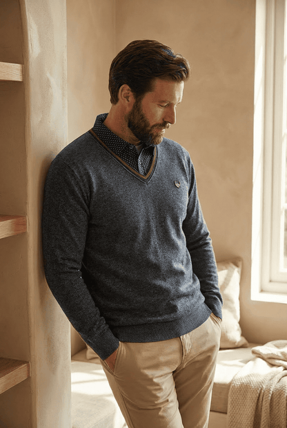 Trui Heren | Gebreid & Overhemdkraag