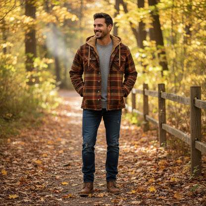 Houthakkersjas Heren | Capuchon & Geruit Patroon