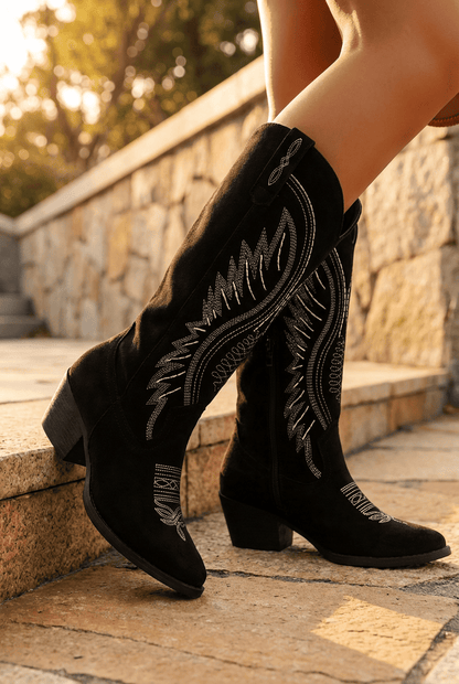 Norina - Laarzen  Dames | Westernstijl met Accentstiksels