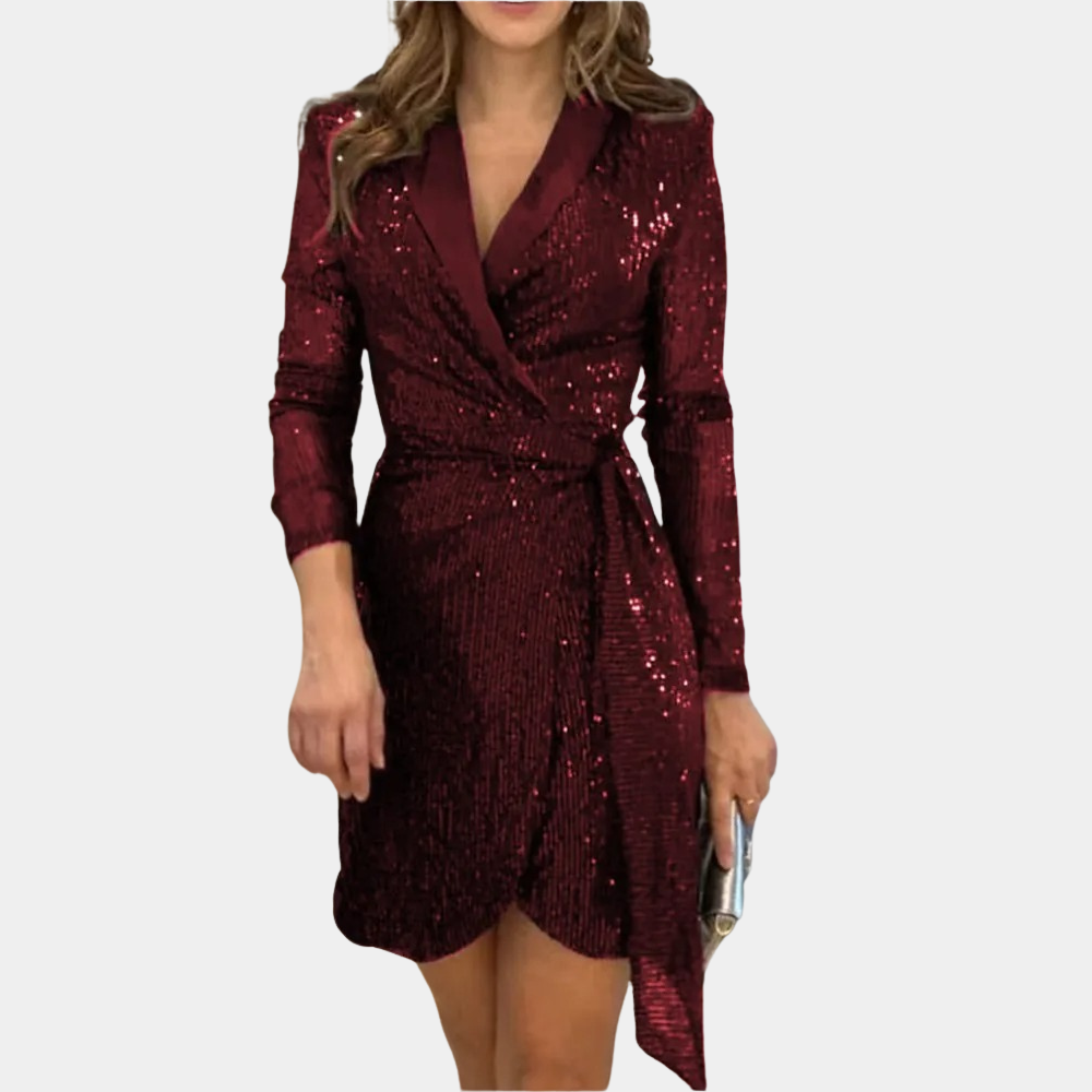 Serafina - Elegante damesblazerjurk met ceintuur