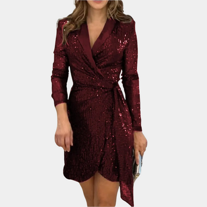 Serafina - Elegante damesblazerjurk met ceintuur