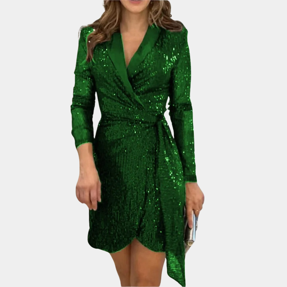 Serafina - Elegante damesblazerjurk met ceintuur