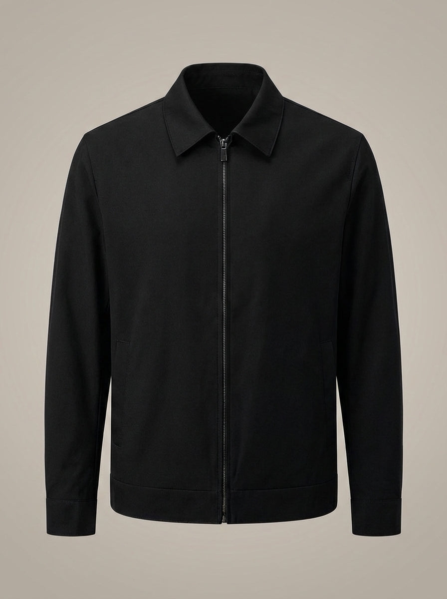 Zomerjas Heren met Kraag | Slanke Pasvorm en Ritssluiting