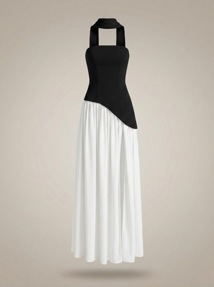 Women's Evening Dress | Strapless Maxi Dress with High Split
