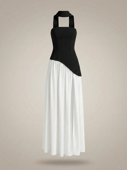 Women's Evening Dress | Strapless Maxi Dress with High Split