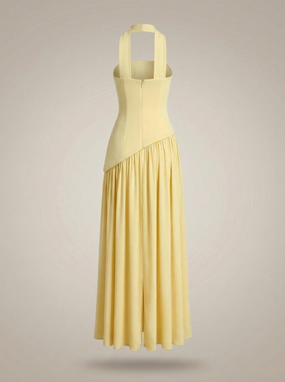 Women's Evening Dress | Strapless Maxi Dress with High Split