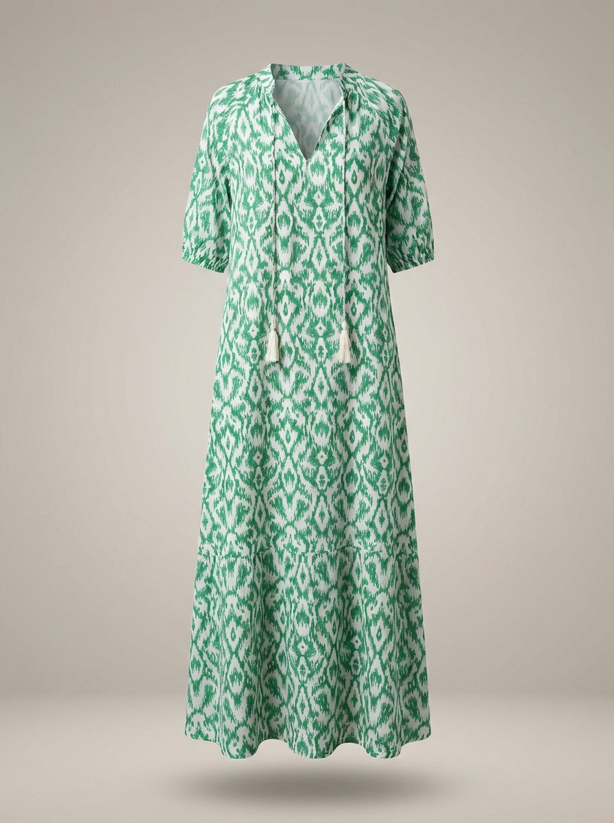 Jurk Dames Bloemenprint | Midi Jurk met V-hals