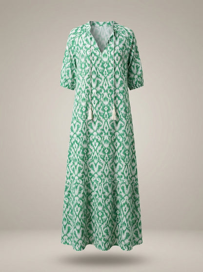 Jurk Dames Bloemenprint | Midi Jurk met V-hals
