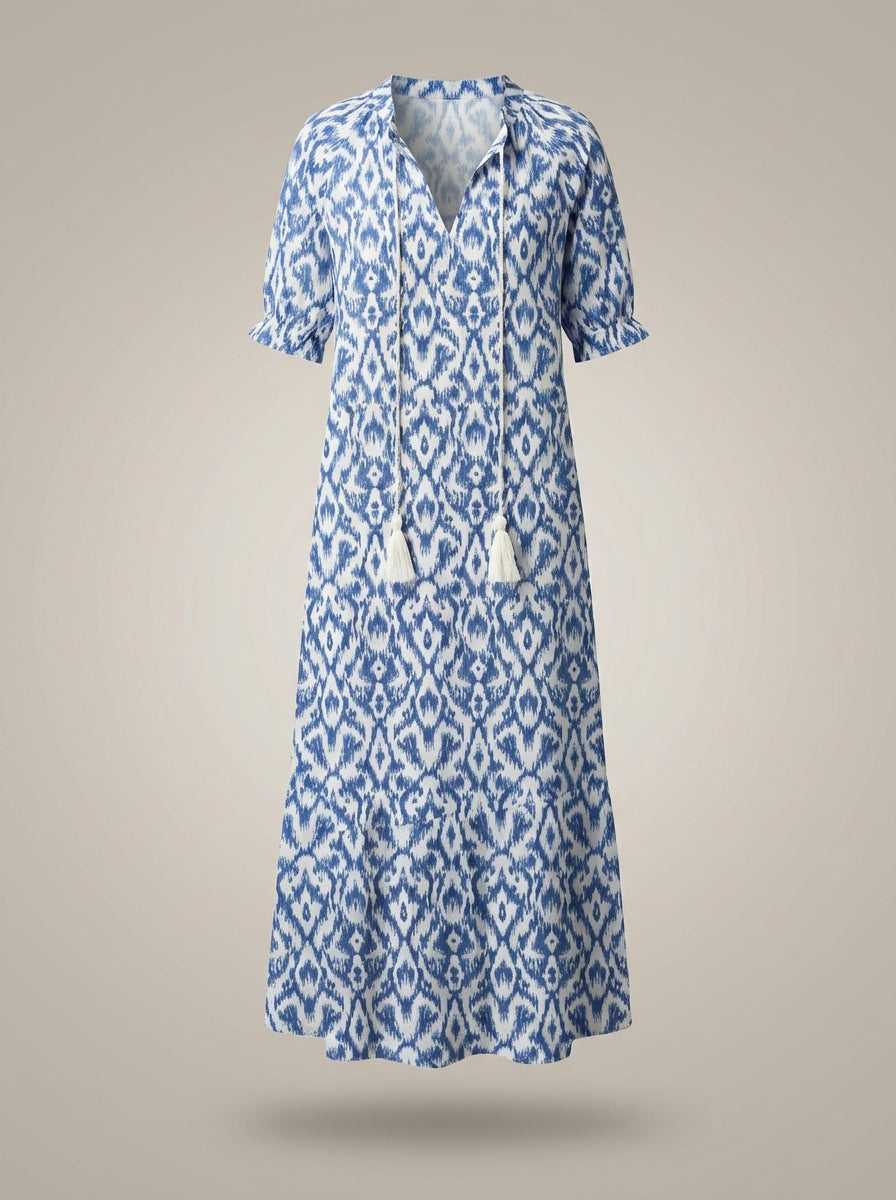 Jurk Dames Bloemenprint | Midi Jurk met V-hals